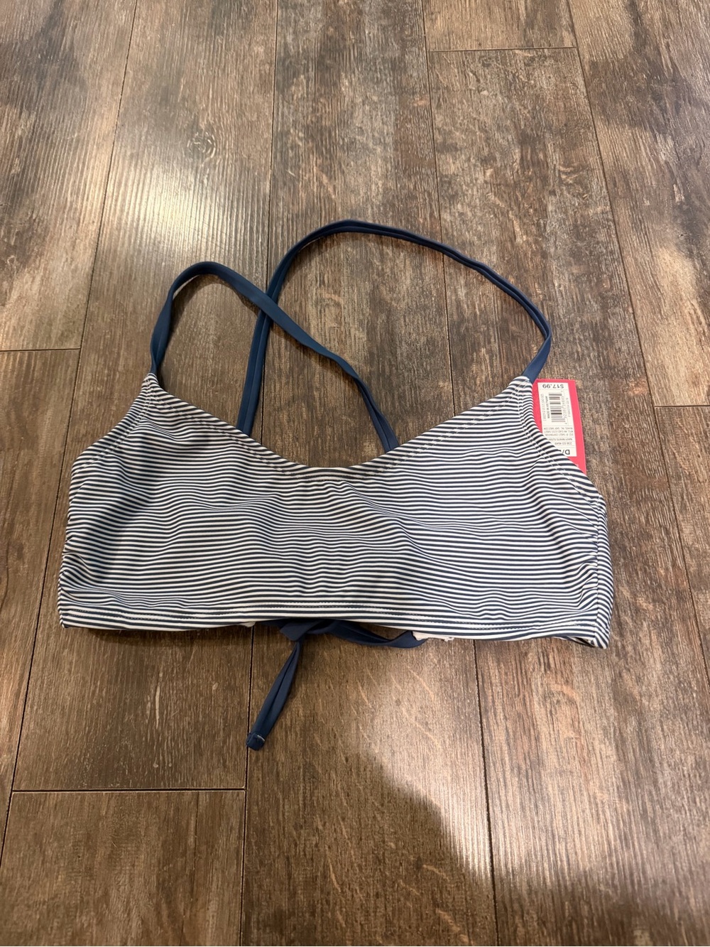 Target Navy and White Striped Bikini Top